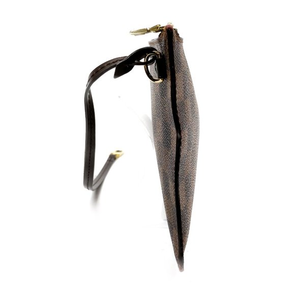 100% Authentic Louis Vuitton Neverfull Damier Ebene Wristlet Pouch/Clutch Bag - Picture 5 of 9